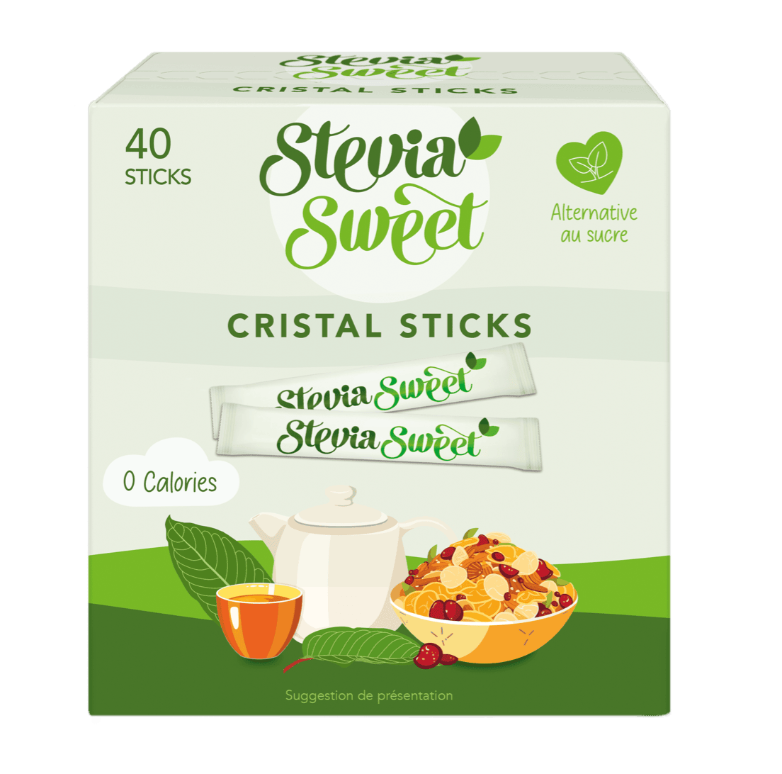 Cristal Sticks avec érythritol & glycosides de stéviol