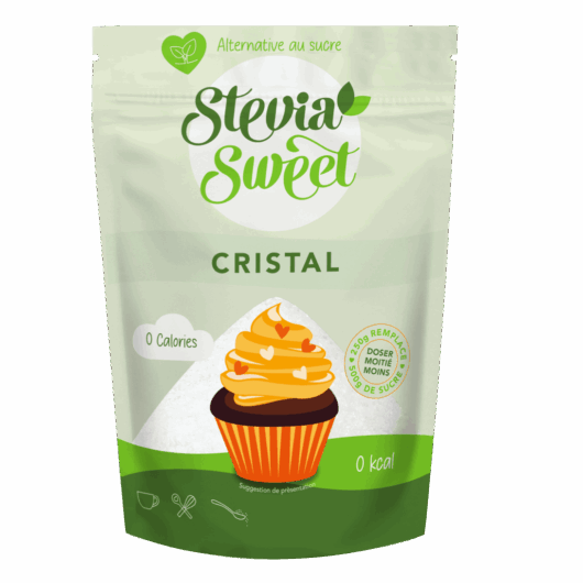 Cristal avec érythritol & glycosides de stéviol
