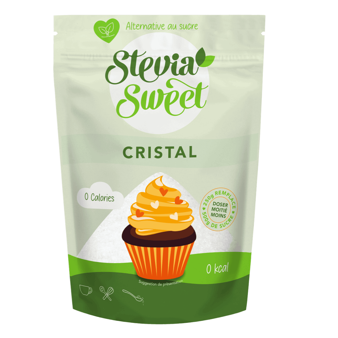 Cristal avec érythritol & glycosides de stéviol